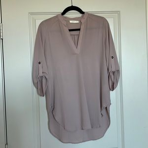 Lush 3/4 Sleeve Blouse Mauve Size Small